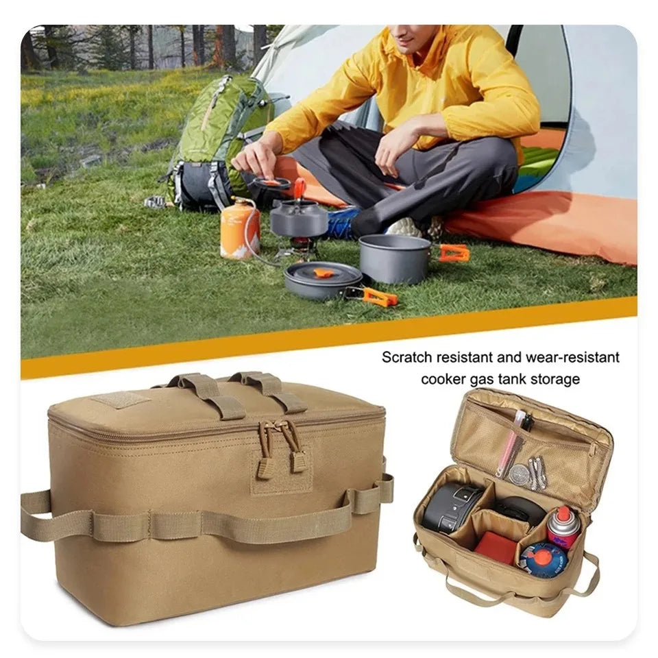 Outdoor Camping Gas Tank Storage Bag Large Capacity Ground Nail Tool Bag Gas Canister Picnic Cookware Utensils Kit Bag Beauty World Shop