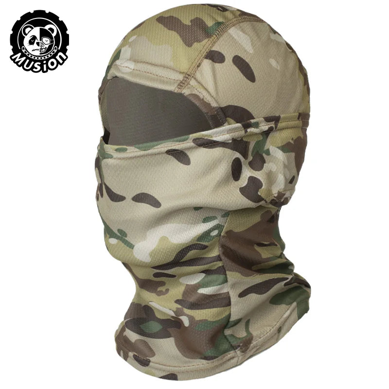 MusionTactical Balaclava Full Face Mask Quick-dryHiking Cycling Camping Hunting AirsoftHood Cap Bike Head Cover Summer Men Women Beauty World Shop