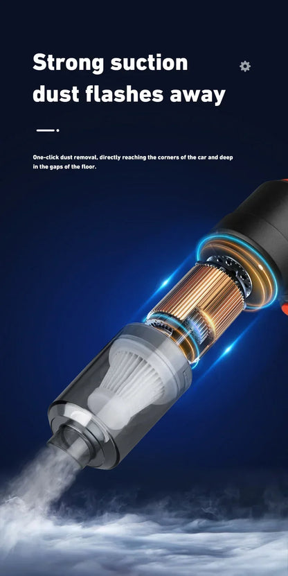 2990000PA Wireless Car Vacuum Cleaner Wet Dry 120W Cordless Handheld Auto Vacuum High Power Cleaner For Home Office 2026 New Beauty World Shop
