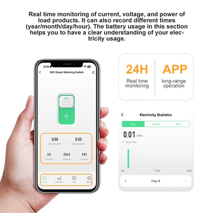 Tuya WIFI Smart Circuit Breaker 1P+N Over-Voltage/Current/Power Protector Under Voltage Protection Voice Remote Control Switch Beauty World Shop
