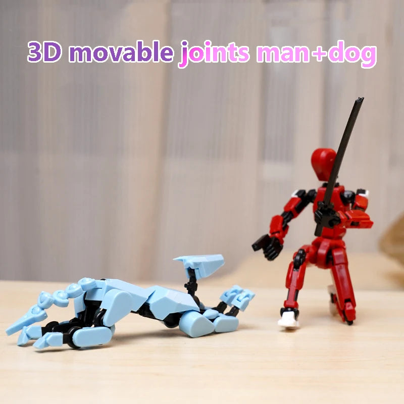 3D Multi-Jointed Movable Shapeshift Robot Joint Dog Creative Printed Mannequin Dummy Action Model Doll Toys for Children's Gifts Beauty World Shop