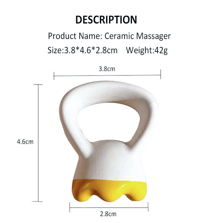 Massage Gua Sha Plate Ceramic Guasha Massage Board Ring Shape Skin Tightening Compact Ergonomic for Face Head Shoulder Knee Beauty World Shop