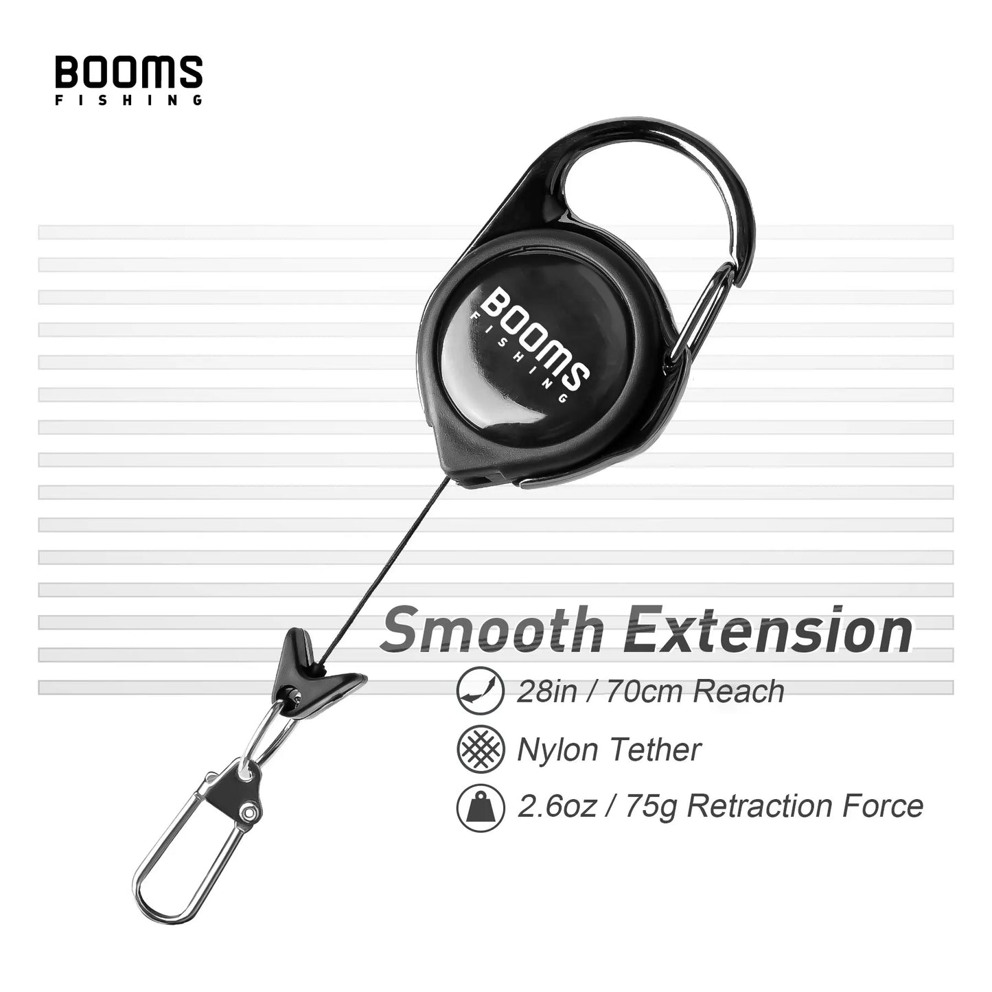 Booms Fishing Retractable Key Chain 2pcs with Antirust Spring Easy Release Badge Holder Fly Fishing Zinger Retractor Accessories Beauty World Shop