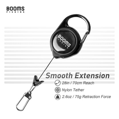 Booms Fishing Retractable Key Chain 2pcs with Antirust Spring Easy Release Badge Holder Fly Fishing Zinger Retractor Accessories Beauty World Shop