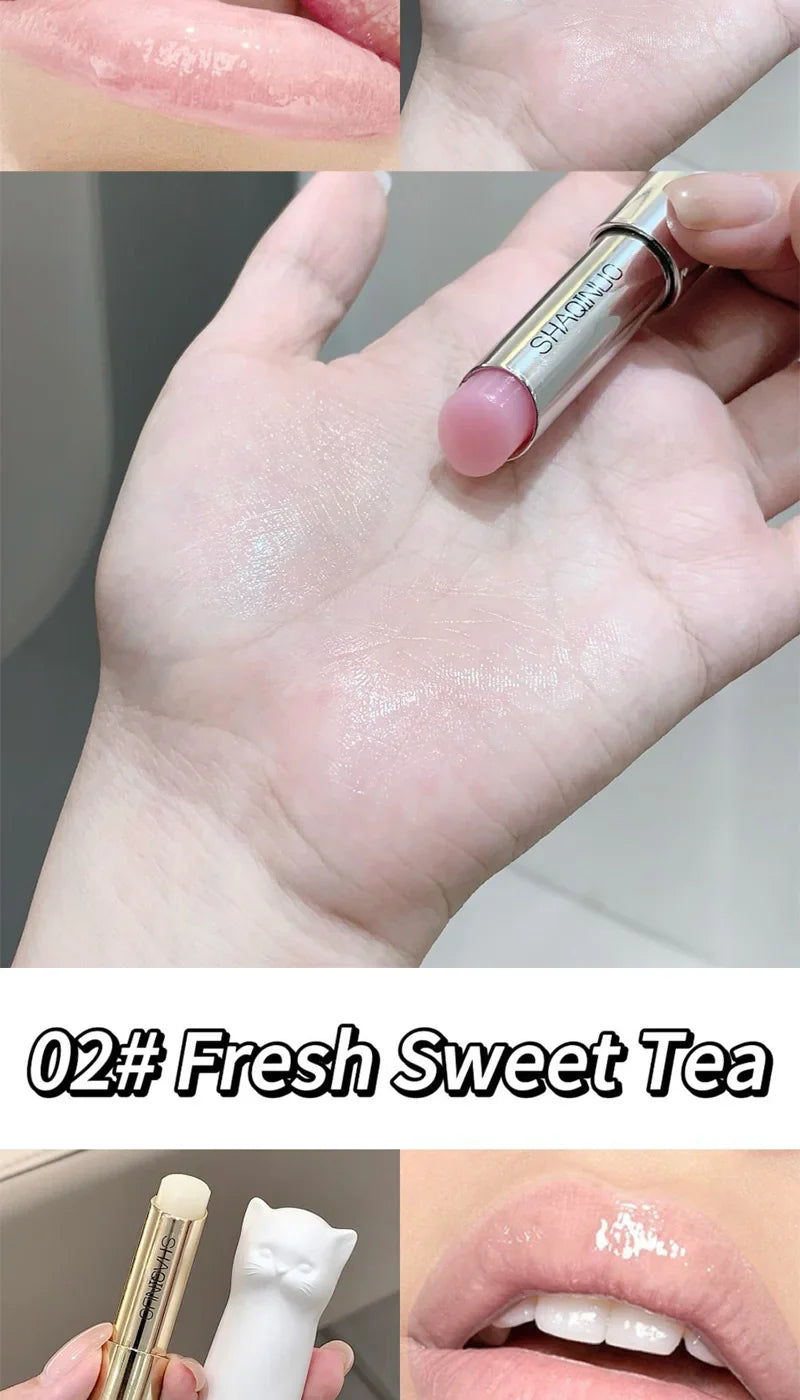 SHAQINUO Meowoqinqin Moisturizing Color Lip Balm, anti-dryness and crack fade lip lines Student Moisturizing lipstick Beauty Trend Shop