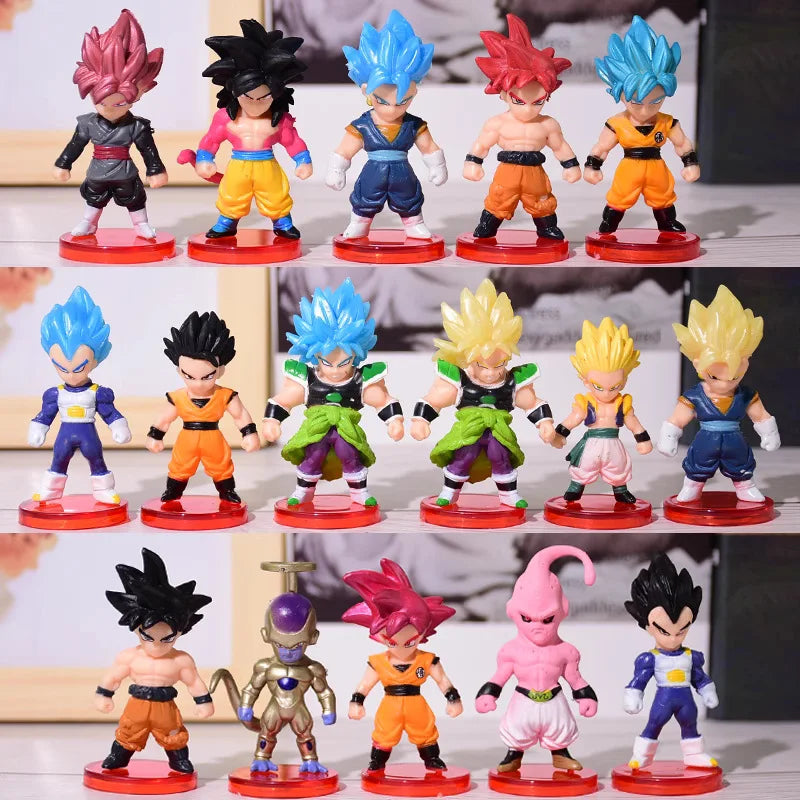 Dragon Ball Z Super Saiyan Son Goku Son Gohan Vegeta Broly Piccolo Majin Buu Action Figure Set Anime Figurines Model Gifts Toys Beauty World Shop
