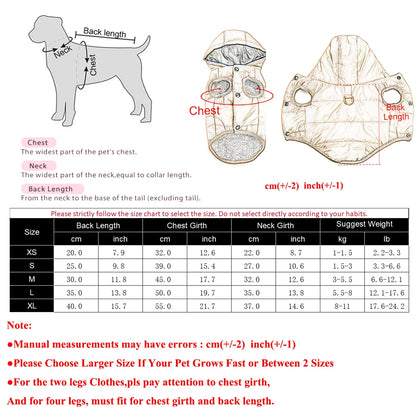 Fleece Warm Pet Clothes For Small Medium Dogs Pet Jacket Thicken Pets Coat For Winter Waterproof Outdoor Puppy Costume Pug Parka