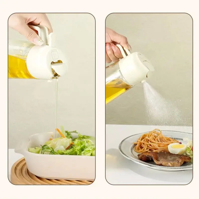 2in1 Kitchen Spray Oil Dispenser Oil Sprayer Polisher Or Only Brush Spray for Air Fryer Salad Grilling Roasting Cooking Kitchen Beauty World Shop