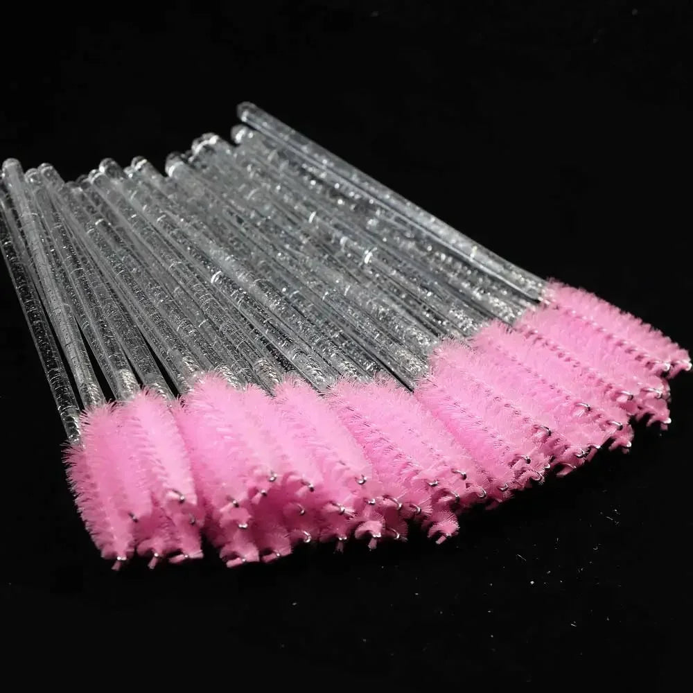 Disposable Crystal Eyelashes Brush Comb 50Pcs Eye Lashes Extension Mascara Wands Makeup Professional Makeup Beauty Tool Beauty World Shop