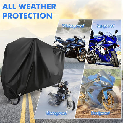 Bike Cover For 2 Bikes Outdoor Waterproof Bicycle Cover Rain Sun UV Dust Windproof With Lock Hole Beauty World Shop