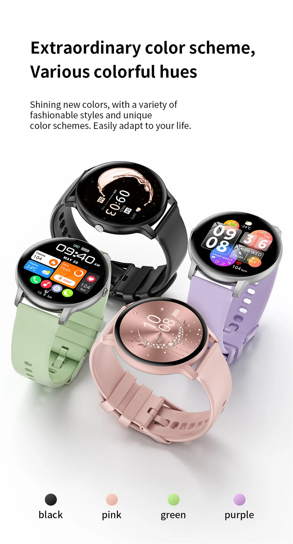 2025 New Smart Watch Women Men Bluetooth Call Sports Fitness Watches Heart Rate Health Monitor Smartwatch Ladies For Android iOS