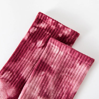 New Fashion Tie-dye Mid-calf Yoga Socks Pilates Socks Indoor Special Non-slip Sports Socks Dance Fitness Floor Socks Beauty World Shop