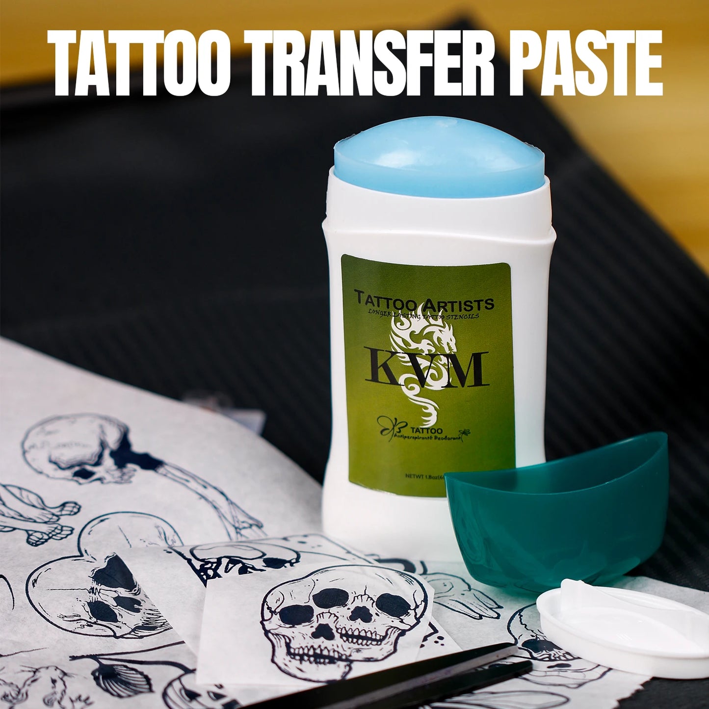 KVM Tattoo Transfer Cream Gel with tattoo transfer paper kit,  Tattoo Transfer Machine accessories for A4 Size Stencil Paper Beauty World Shop