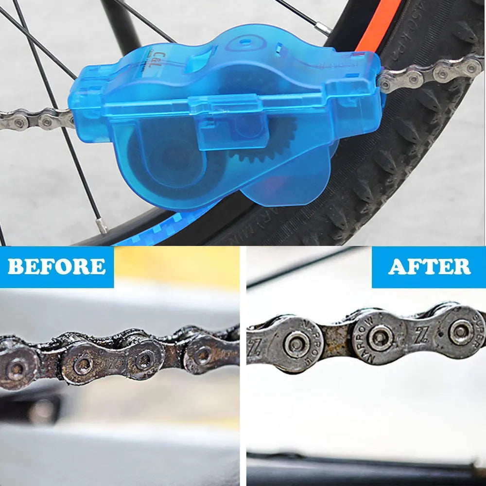 Bicycle Chain Cleaner Cycling Cleaning Kit Bike Wash Tool Set Bike Protection Oil Portable Outdoor Mountain Bicycle Repair Tools Beauty World Shop