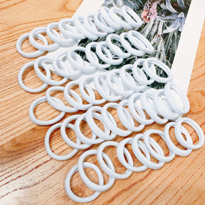 50/100 pieces of black and white hair bands, women's hair bands, high-elasticity rubber band hair bands, hair bands Beauty World Shop