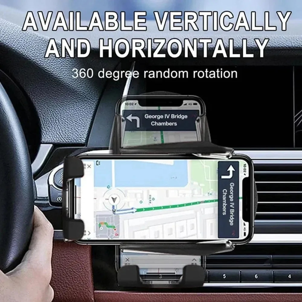 Infrared Induction Car Wireless Charger Stand Car Air Vent Clamp for iPhone 16~12 Pro Max Samsung Galaxy S25/S24 Fast Charging Beauty World Shop