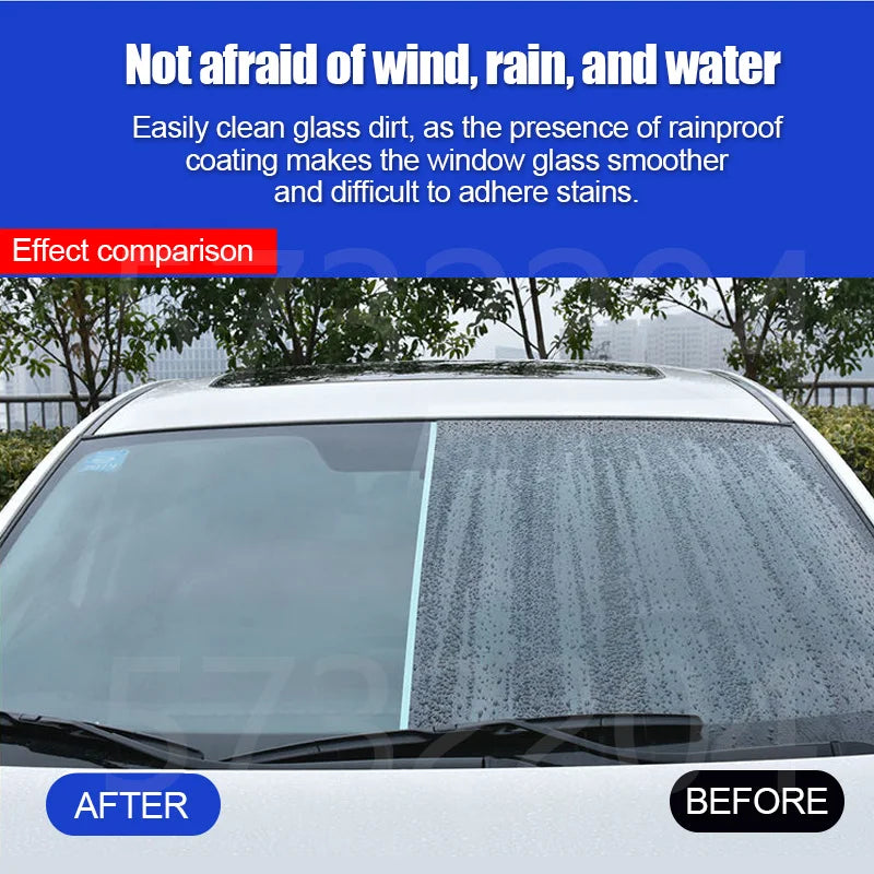 Car Glass Anti-rain Water Spray Repellent Nano Coating Hydrophobic Waterproof Agent Oil Film Removing  Auto Glass Film Agent Beauty World Shop