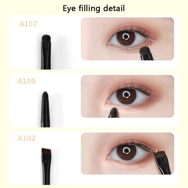 6-Piece Eye Makeup Brush Set: Professional Soft Contour Eyeshadow Brush, Small Eye Makeup Brushes for Detailed Eye Makeup, Facia Beauty World Shop