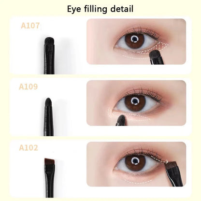 6-Piece Eye Makeup Brush Set: Professional Soft Contour Eyeshadow Brush, Small Eye Makeup Brushes for Detailed Eye Makeup, Facia Beauty World Shop