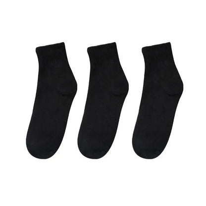 Men's Mid-Calf Cotton Socks 10/5/3 Pairs | Soft Breathable All-Season Crew Socks Solid Color for Daily Work, Sports &Casual Wear Beauty World Shop
