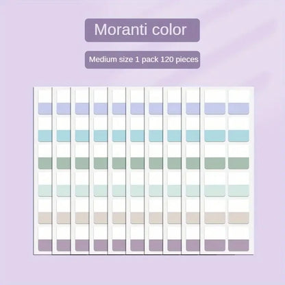 Morandi Colors Index Stickers, Light Color Index Notes, Transparent Writable Folder Sticky Notes Beauty World Shop