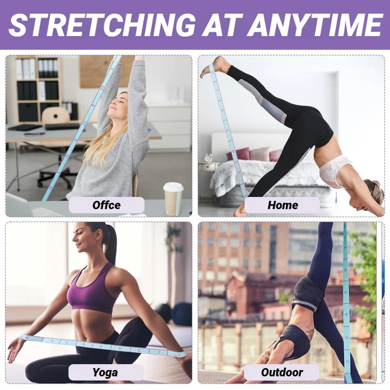 Adult Latin Training Elastic Resistance Band Yoga Auxiliary Stretching Belt Bands Beginner Pilates Dance Loop Fitness Tension Beauty World Shop