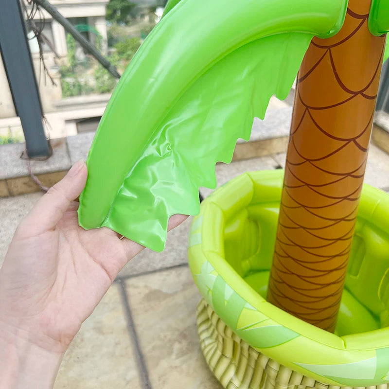 Inflatable Palm Tree Ice Bucket Bear Cooler Drink Holder Hawaiian Birthday Decoration Summer Beach Pool Party Supplies Balloon Beauty World Shop