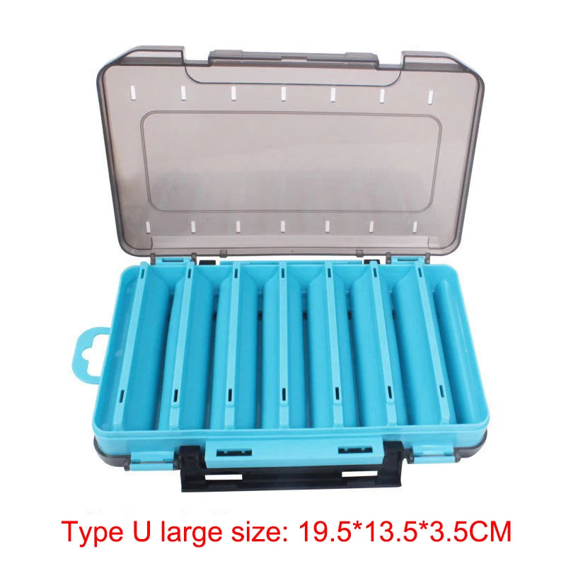Shrimp Fishing Box Fishing Accessories Box Squid Jig Box Tackle Double Side Folio U Size Wooden Plastic Case for Fish Beauty World Shop