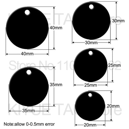 Wholesale 100Pcs Aluminum Round Dog ID Tags Name Plate Anodizing Label Tags Chain Hanging Keys Personalized Name ID Tag Beauty World Shop