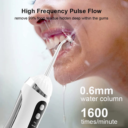 Portable Oral Irrigator 200ML Water Flosser Teeth Whitening 3 Modes Rechargeable Waterproof IP65 Dental Care Jet Floss Beauty World Shop