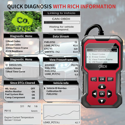 Car Obd2 Scanner Diagnostic Tool Code Reader Engine Fault Code Reader Scanner Can Diagnose All Obd Ii Protocol Cars since 1996 Beauty World Shop