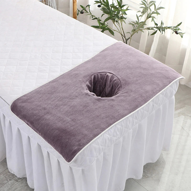 40*80cm Thickened Beauty SPA Massage Table Planking Face Towel With Hole Bed Bandana Beauty World Shop