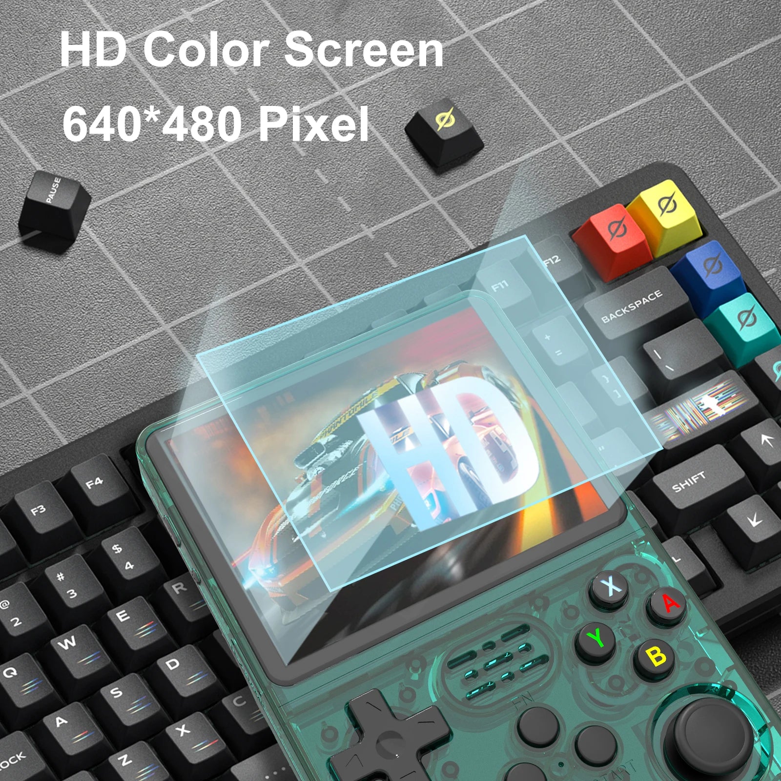 GAMINJA R36S Handheld Game Console 3.5Inch IPS 640x480 Screen Built in 64GB Memory Classic Games Portable Handheld Game Console Beauty World Shop