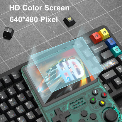 GAMINJA R36S Handheld Game Console 3.5Inch IPS 640x480 Screen Built in 64GB Memory Classic Games Portable Handheld Game Console Beauty World Shop