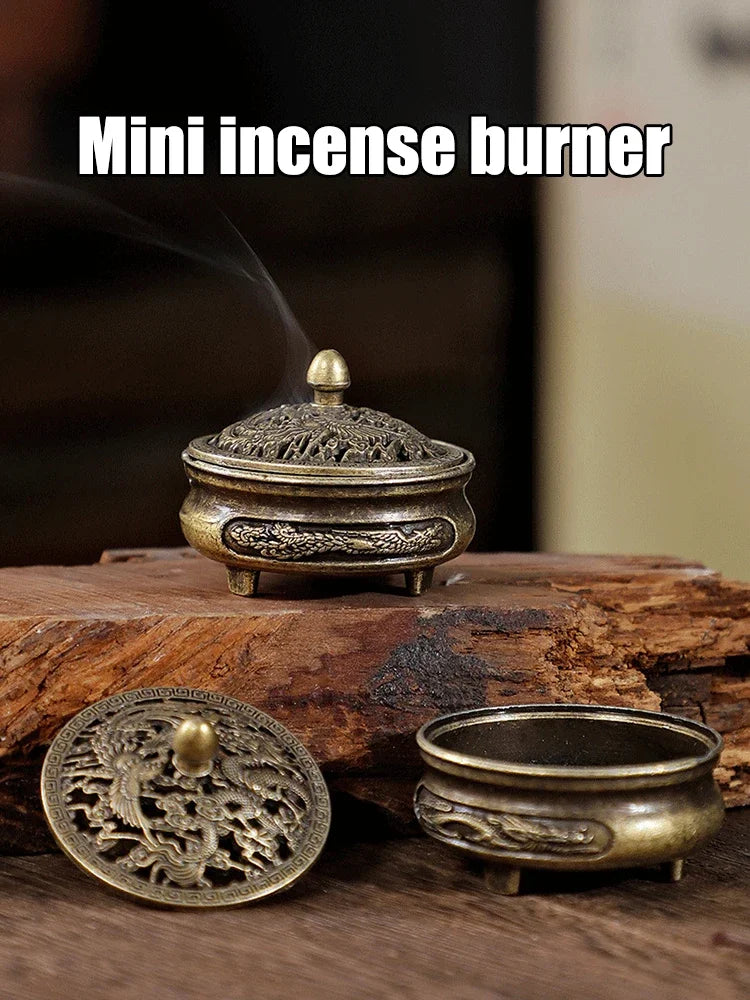 Longfeng Fingertip Stove, Three-Legged Small Incense Burner, Non-Stick Powder Tray, Creative Aromatherapy Burner 1PC Beauty World Shop
