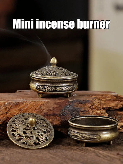 Longfeng Fingertip Stove, Three-Legged Small Incense Burner, Non-Stick Powder Tray, Creative Aromatherapy Burner 1PC Beauty World Shop