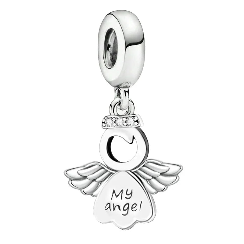 Shecharms 925 Sterling Silver Love Heart Firefly Golden Series Charms Fit DIY Making Bracelet Necklace High Quality Fine Jewelry Beauty World Shop