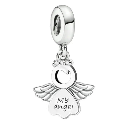 Shecharms 925 Sterling Silver Love Heart Firefly Golden Series Charms Fit DIY Making Bracelet Necklace High Quality Fine Jewelry Beauty World Shop