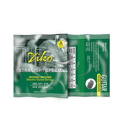 ZIKO DEG-009 Electric Guitar Strings Steel Core Surface Coating Nickel Extra Light Special Musical Instrument Accessorie Parts Beauty World Shop