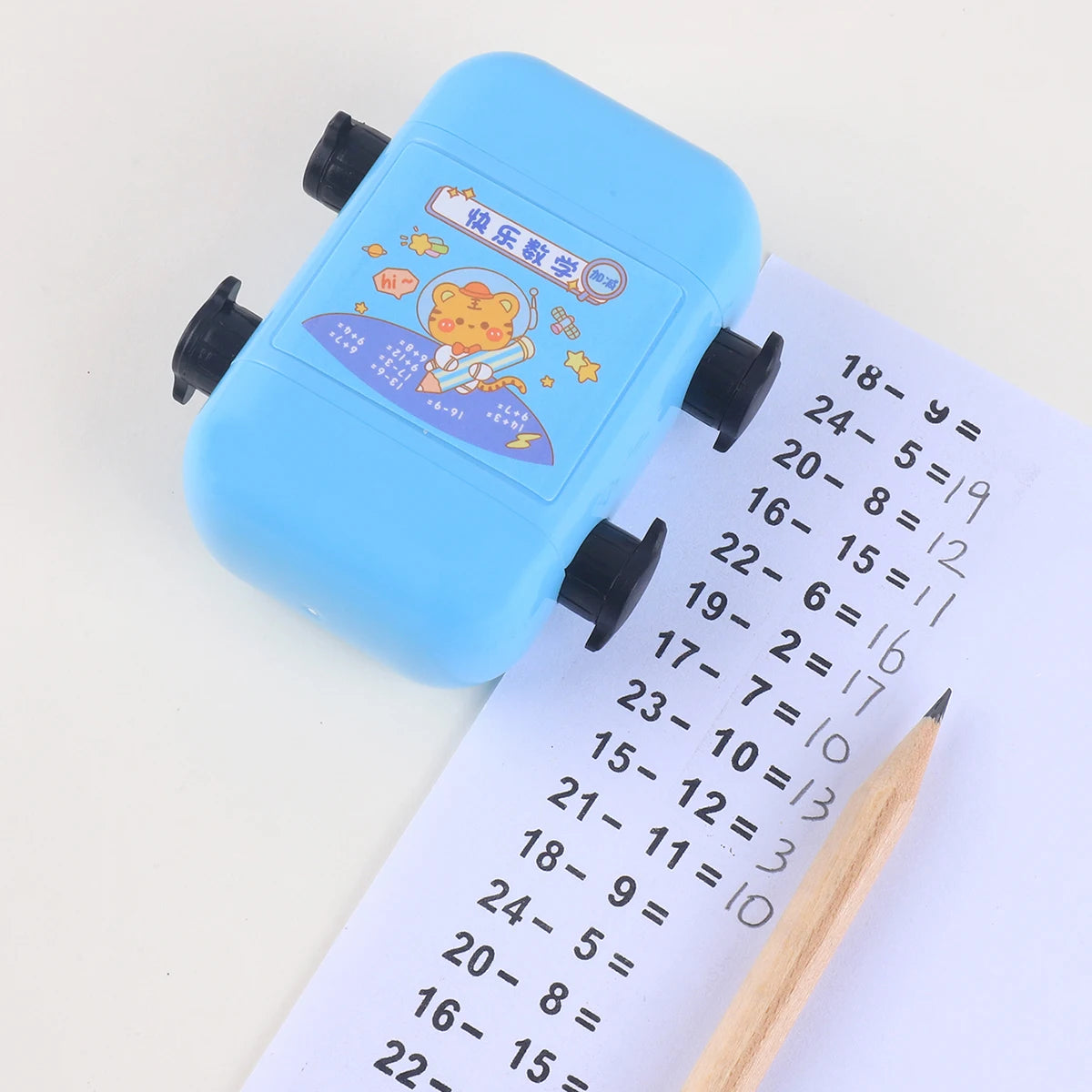 1 Two-in-one Double Roller Random Multiplication Stamp, Student Practice Math Calculation Question Builder Roller Stamp Beauty World Shop