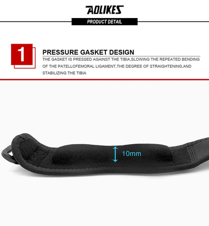 AOLIKES 1PCS Knee Braces for Knee Pain,Patella Knee Support Strap,Adjustable Patellar Tendon Stabilizer Band for Basketball Beauty World Shop