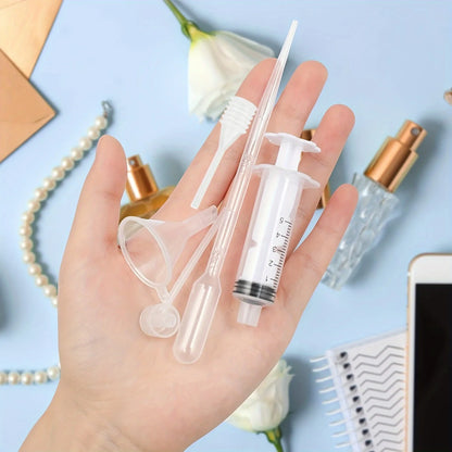 12-piece perfume dispenser set - 2 syringes, 2 pipettes, 2 perfume separators, 2 converters, 2 funnels, 2 spring-loaded pipettes Beauty World Shop