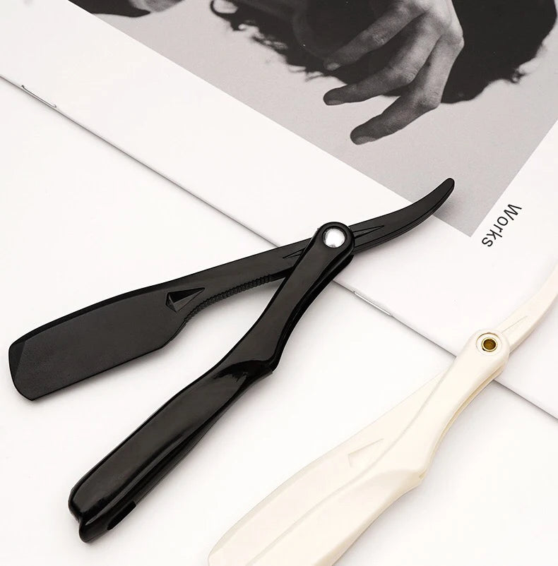 Professional Manual Shaver Straight Edge Plastic Barber Razor Folding Shaving Beard Cutter Straight Razor Wholesale Beauty World Shop