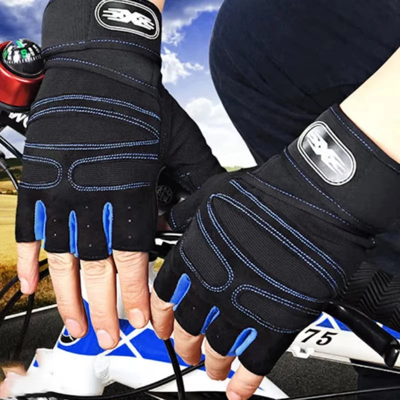 1Pair Gym Gloves for Men Women Fitness Weight Lifting Wristband Gloves Training Sports Exercise Cycling Glove Shockproof Beauty World Shop