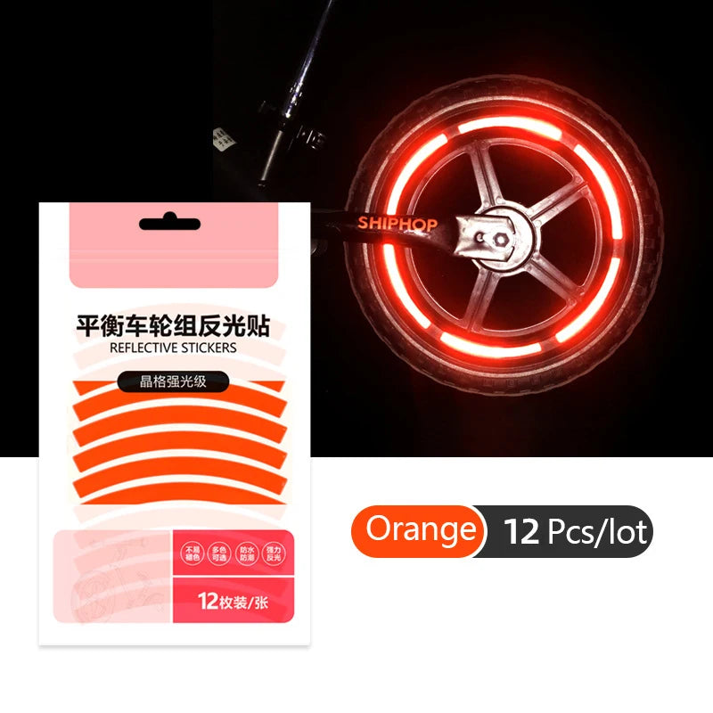 Reflective Tire Sticker Safety Sticker Color Kids Balance Bike Reflective Sticker Wheel Decal Bike Accessories Beauty World Shop