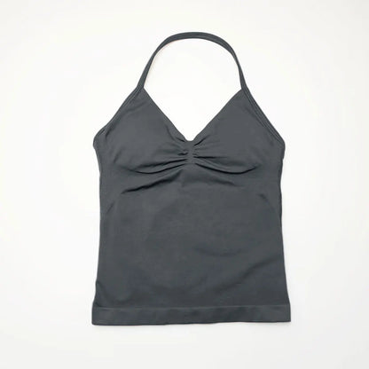 NCLAGEN Impact Longline Strappy Top Sports Yoga Vest Women's Fitness Tank Top Gym Beautiful Open Back Bra Running Workout Halter Beauty World Shop