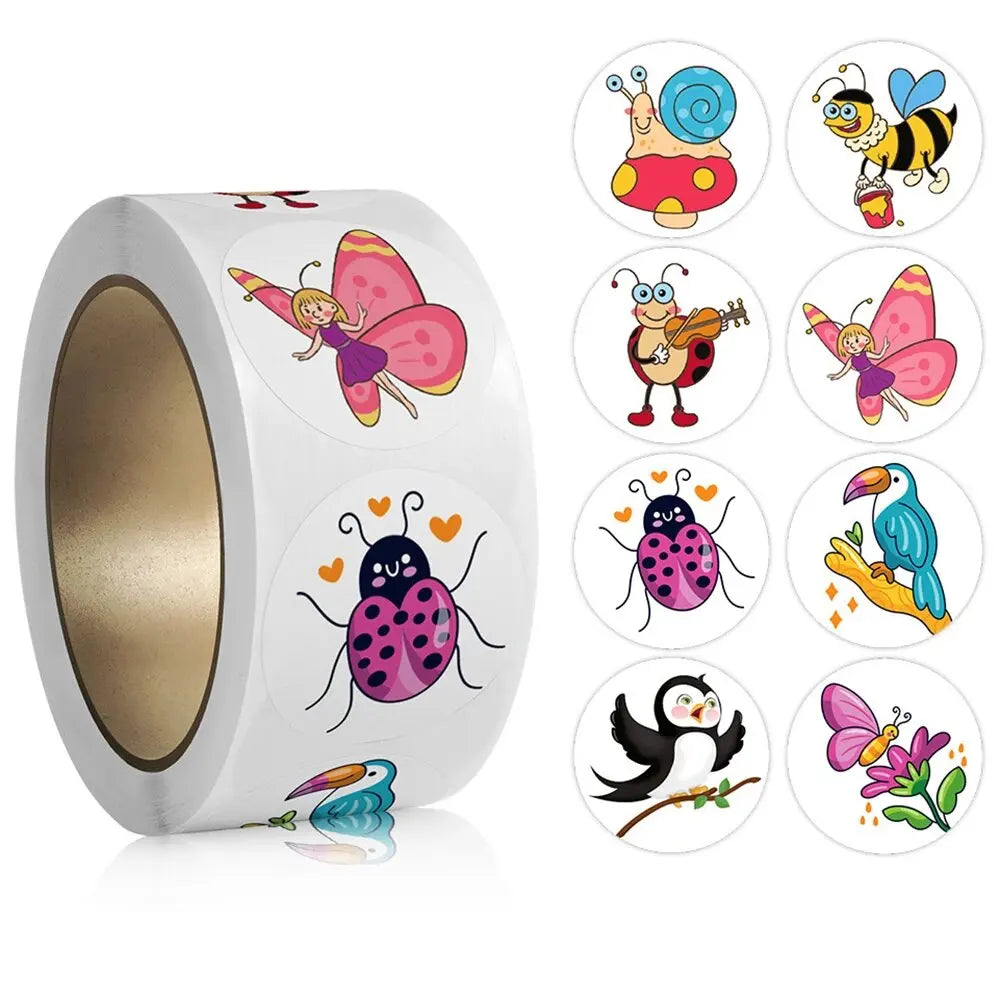 100-500pcs Cartoon Animal Stickers Teacher Reward Stickers for Kids, Party Decoration Sticker for School Classroom Home Beauty World Shop