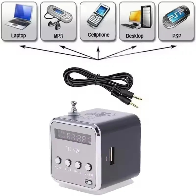 Mini Bluetooth Speaker Radio FM Portable Mp3 Player Wireless Small Sound Box Music Blootooth Bocina Caixa De Som Coluna Column Beauty World Shop