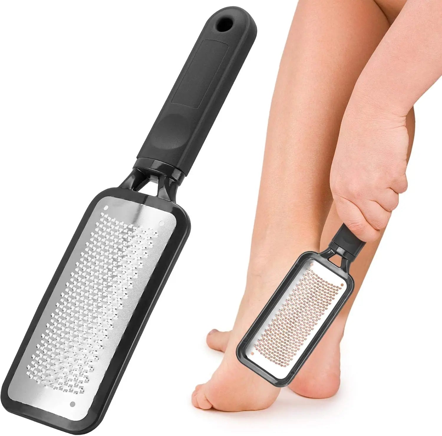 3Pcs Foot Files Kit Foot Scrubber Foot Rasp,Double-Sided Heel Files Pedicure Tool Callus Remover Stainless Steel Feet Scraper Beauty World Shop