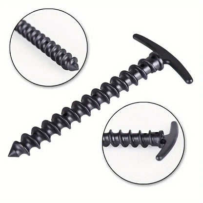 10 Pcs/Pack Outdoor Camping Tent Pegs Ground Nails Screw Anchor Stakes Pegs Hiking Tent Stakes Pins Tent Accessories Beauty World Shop